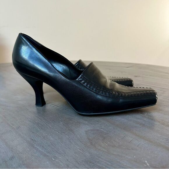 Franco Sarto Black, Leather Tabitha Pumps. - Picture 3 of 6